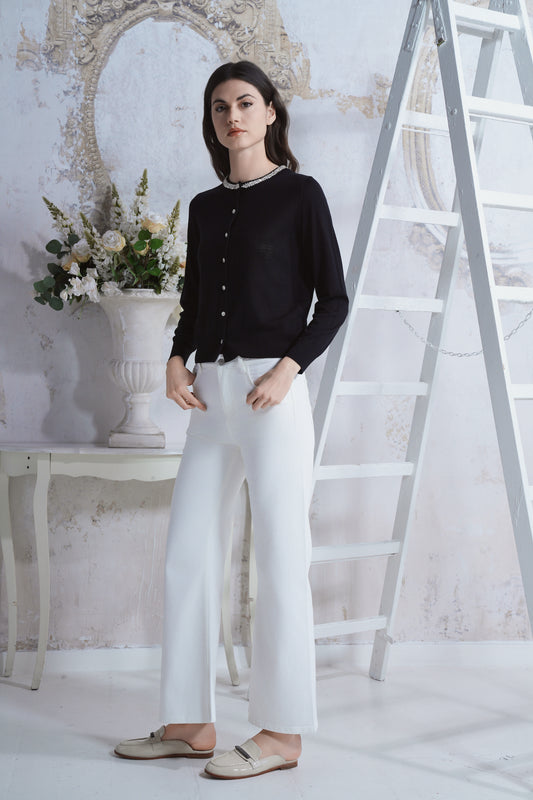 Cardigan a maglia fine