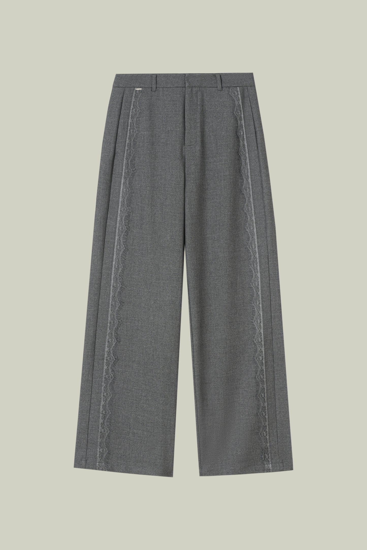 Pantalone con inserto in pizzo