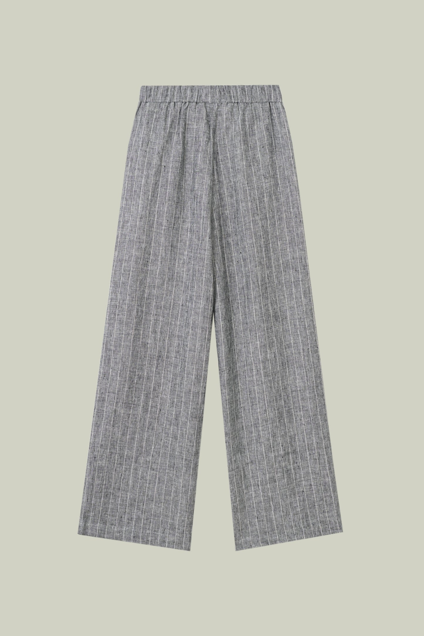 Pantalone in lino rigato