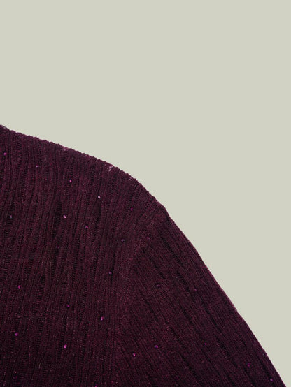  Starry texture wool Blend mock neck
