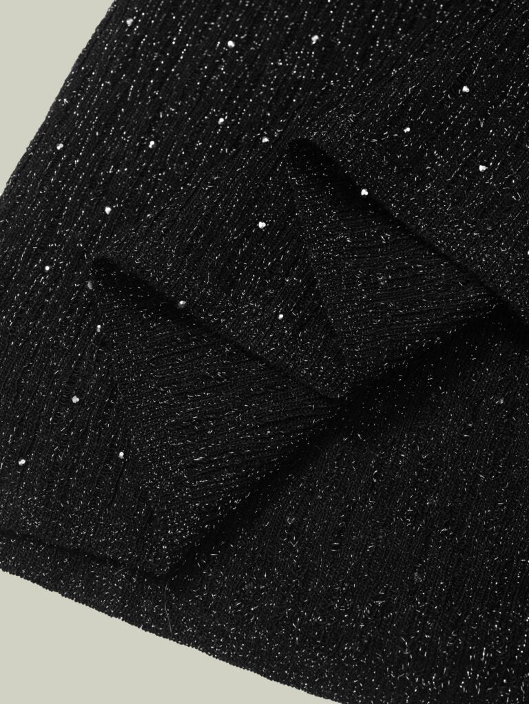  Starry texture wool Blend mock neck