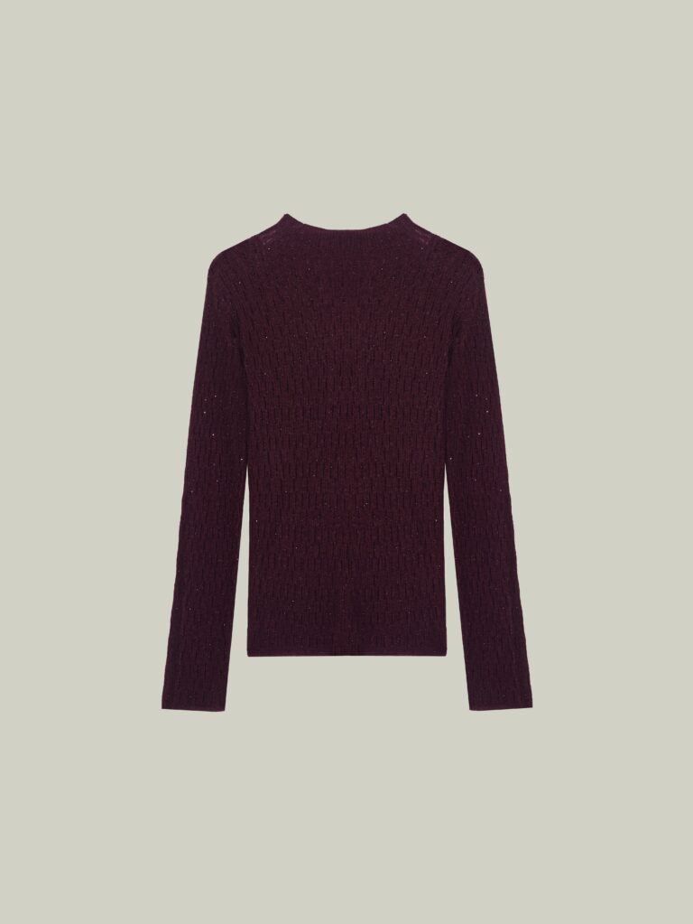  Starry texture wool Blend mock neck