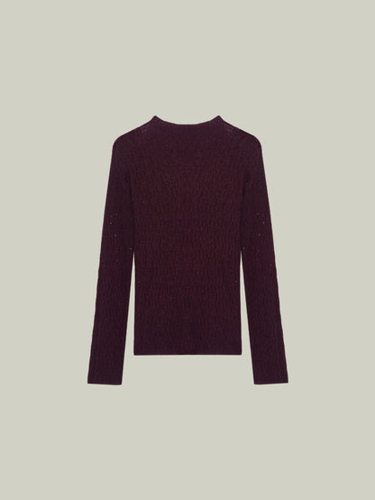  Starry texture wool Blend mock neck