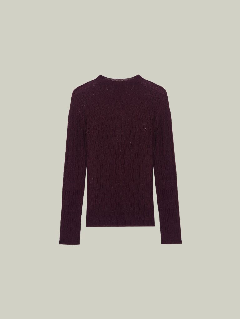  Starry texture wool Blend mock neck