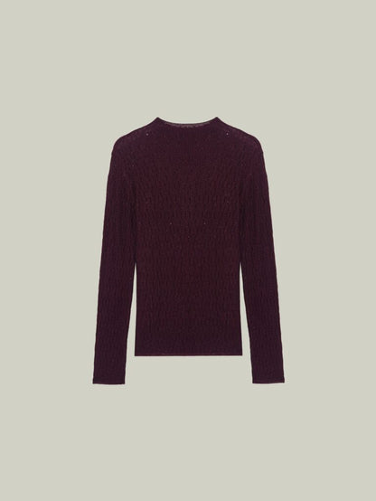  Starry texture wool Blend mock neck