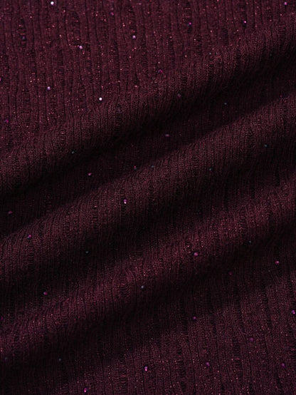  Starry texture wool Blend mock neck