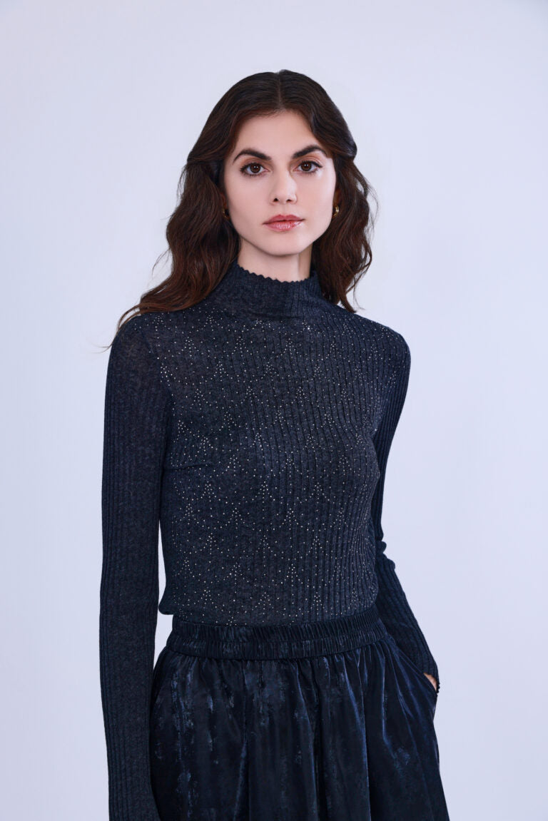 Maglia in lana con strass