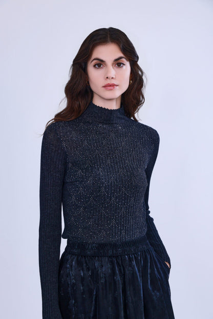Maglia in lana con strass