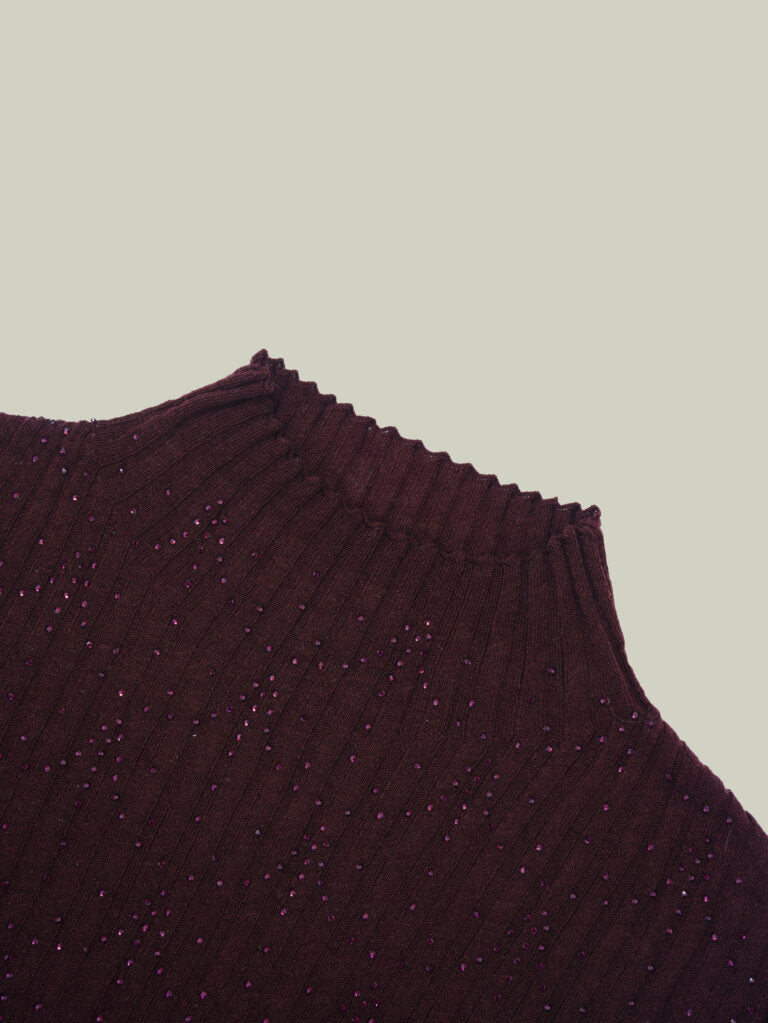 Maglia in lana con strass