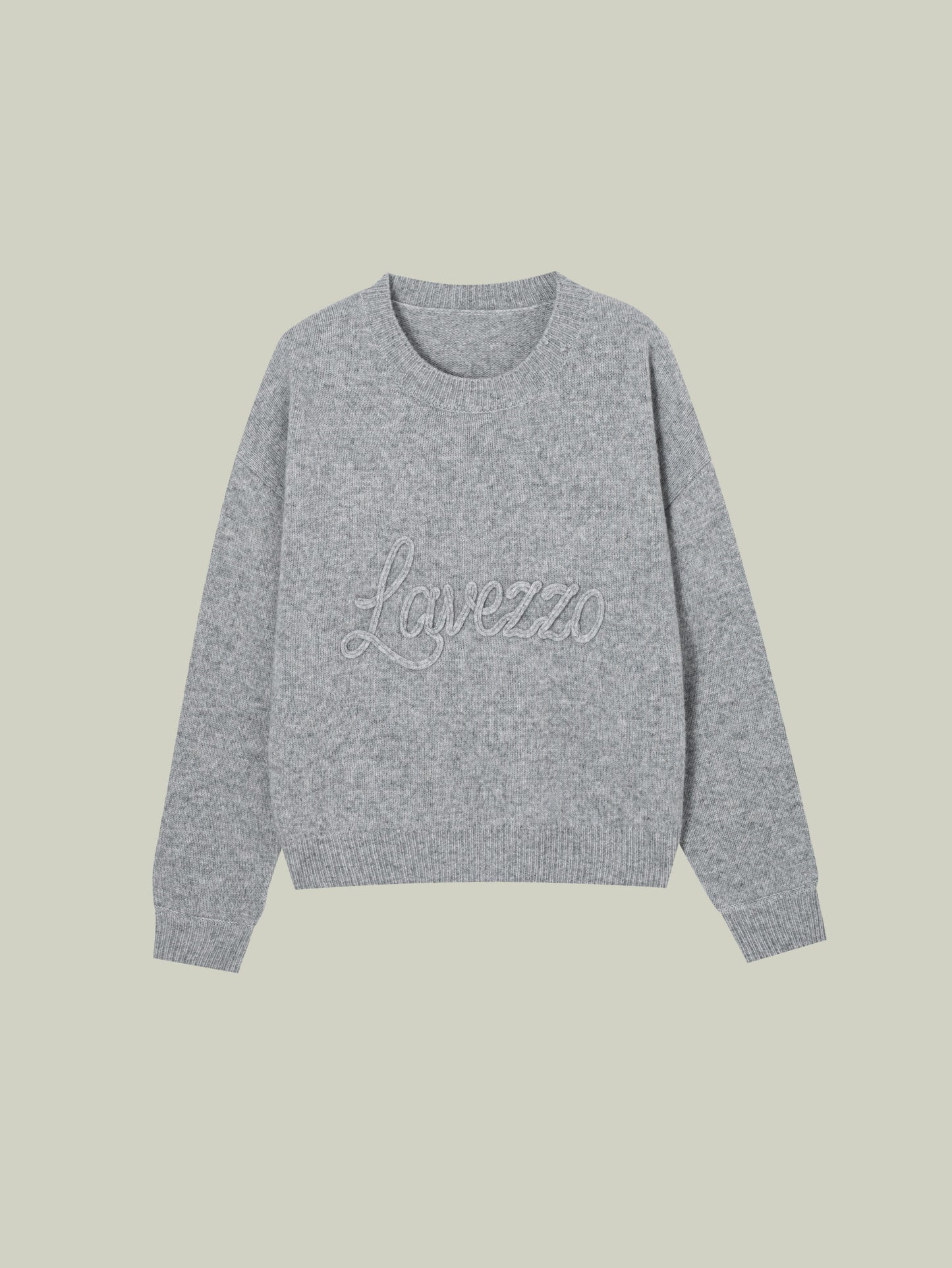  Yak wool embroidered logo sweater