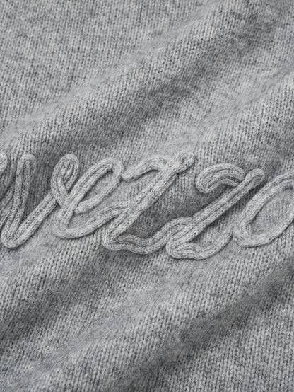  Yak wool embroidered logo sweater
