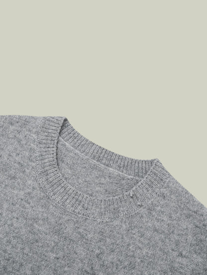 Yak wool embroidered logo sweater