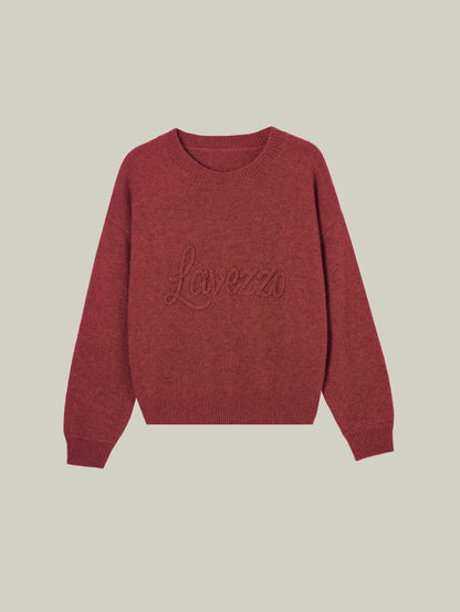  Yak wool embroidered logo sweater