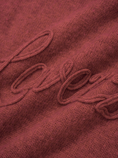  Yak wool embroidered logo sweater
