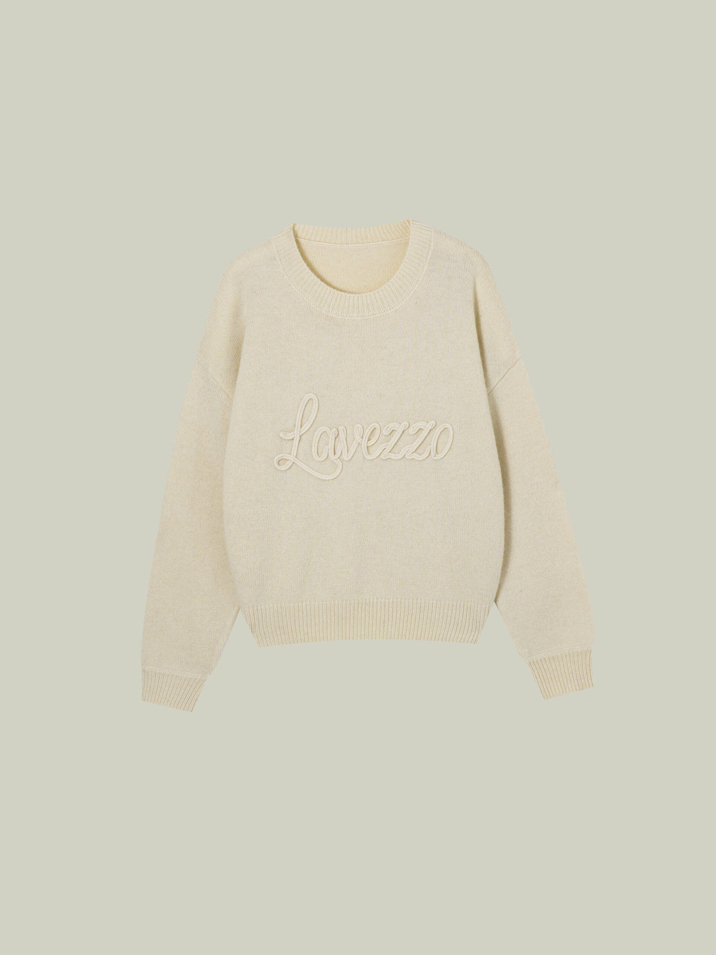  Yak wool embroidered logo sweater