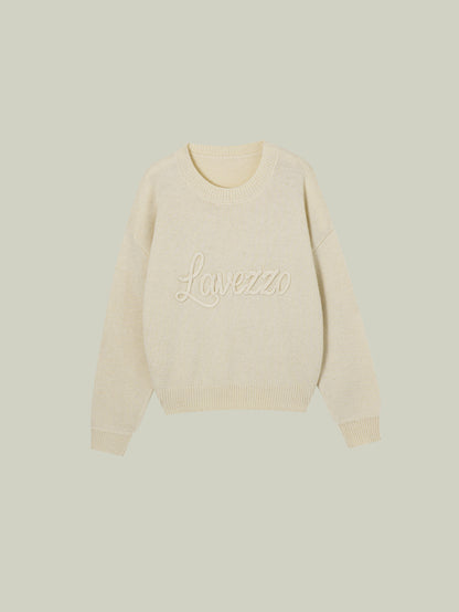  Yak wool embroidered logo sweater