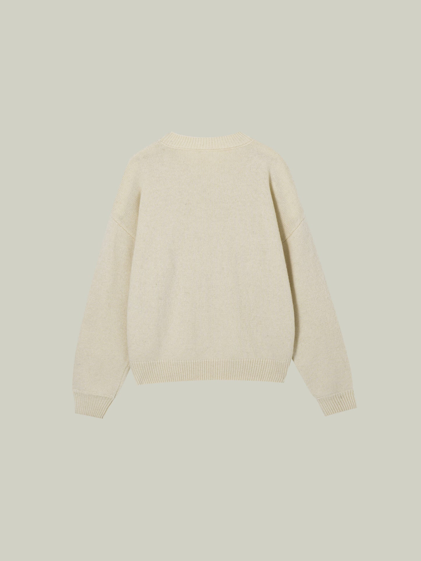  Yak wool embroidered logo sweater