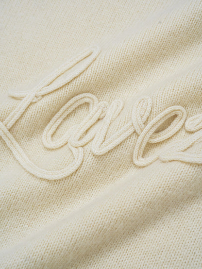  Yak wool embroidered logo sweater