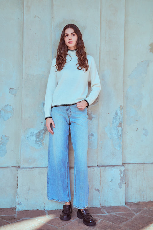 Jeans a gamba larga