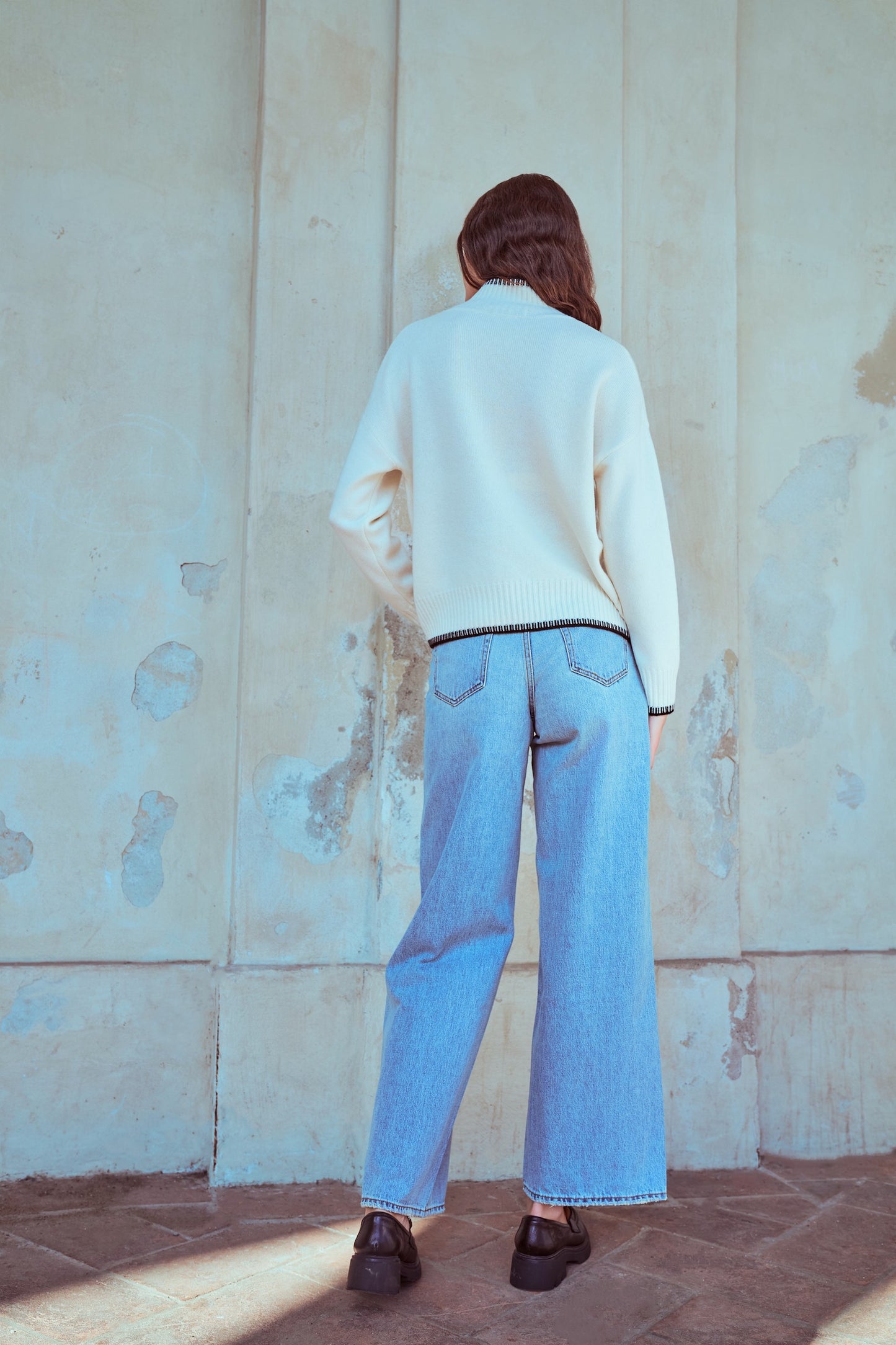 Jeans a gamba larga