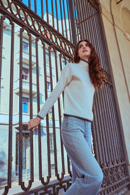 Jeans a gamba larga