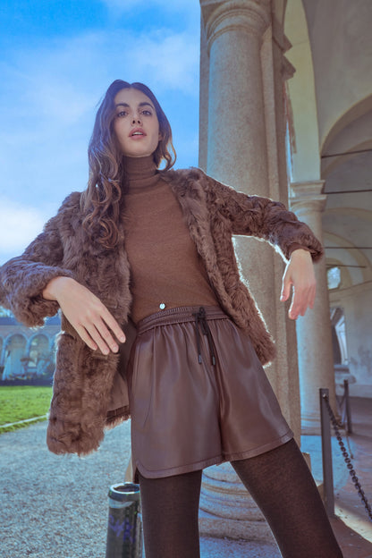 Sheep leather shorts