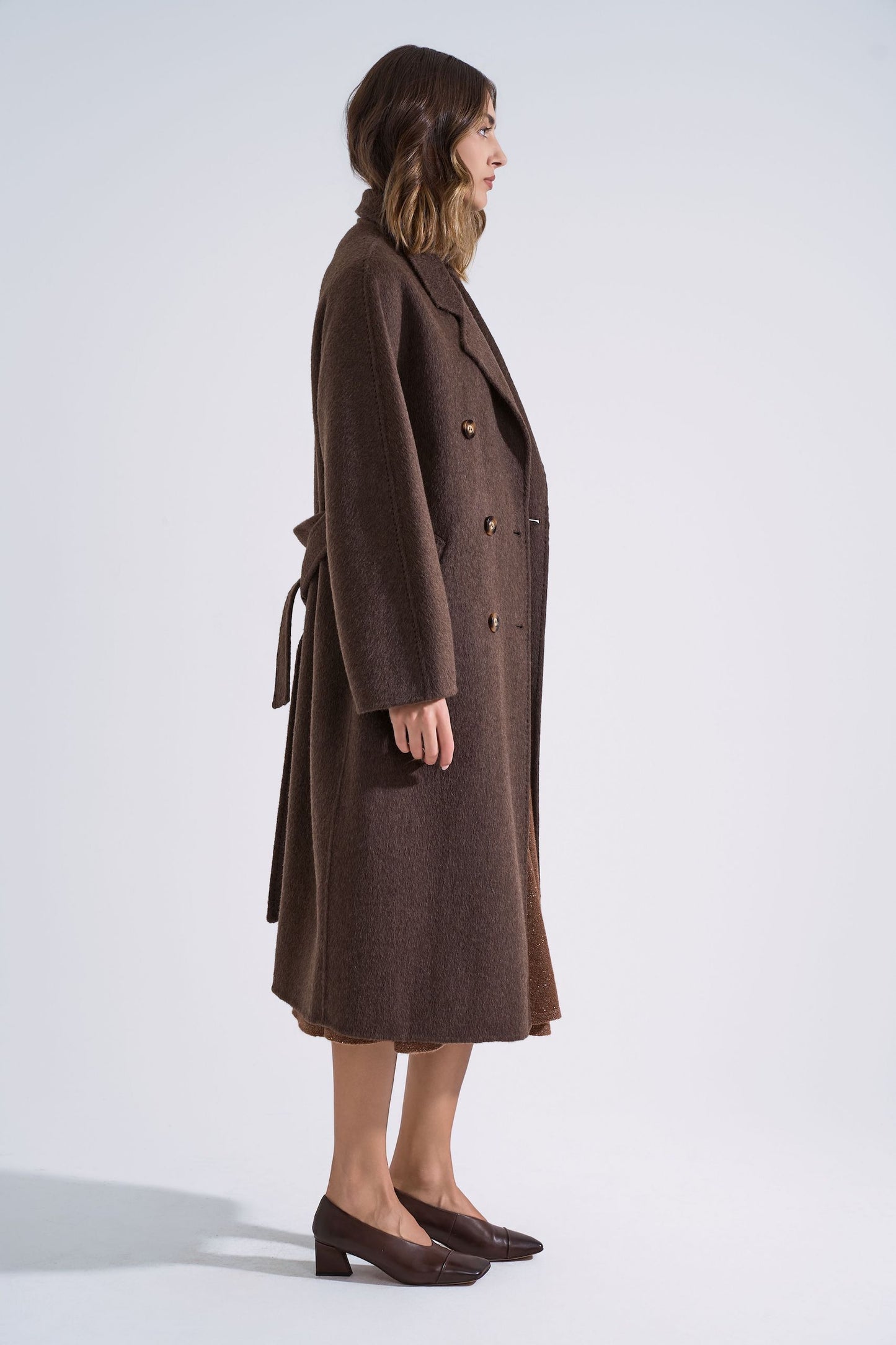 Classic double-breasted wool coat 