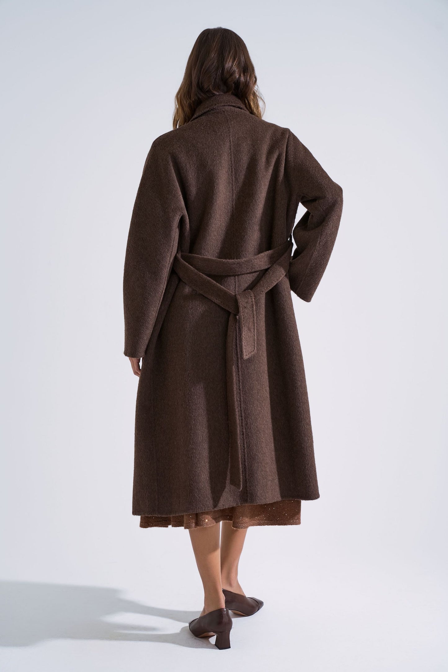 Classic double-breasted wool coat 