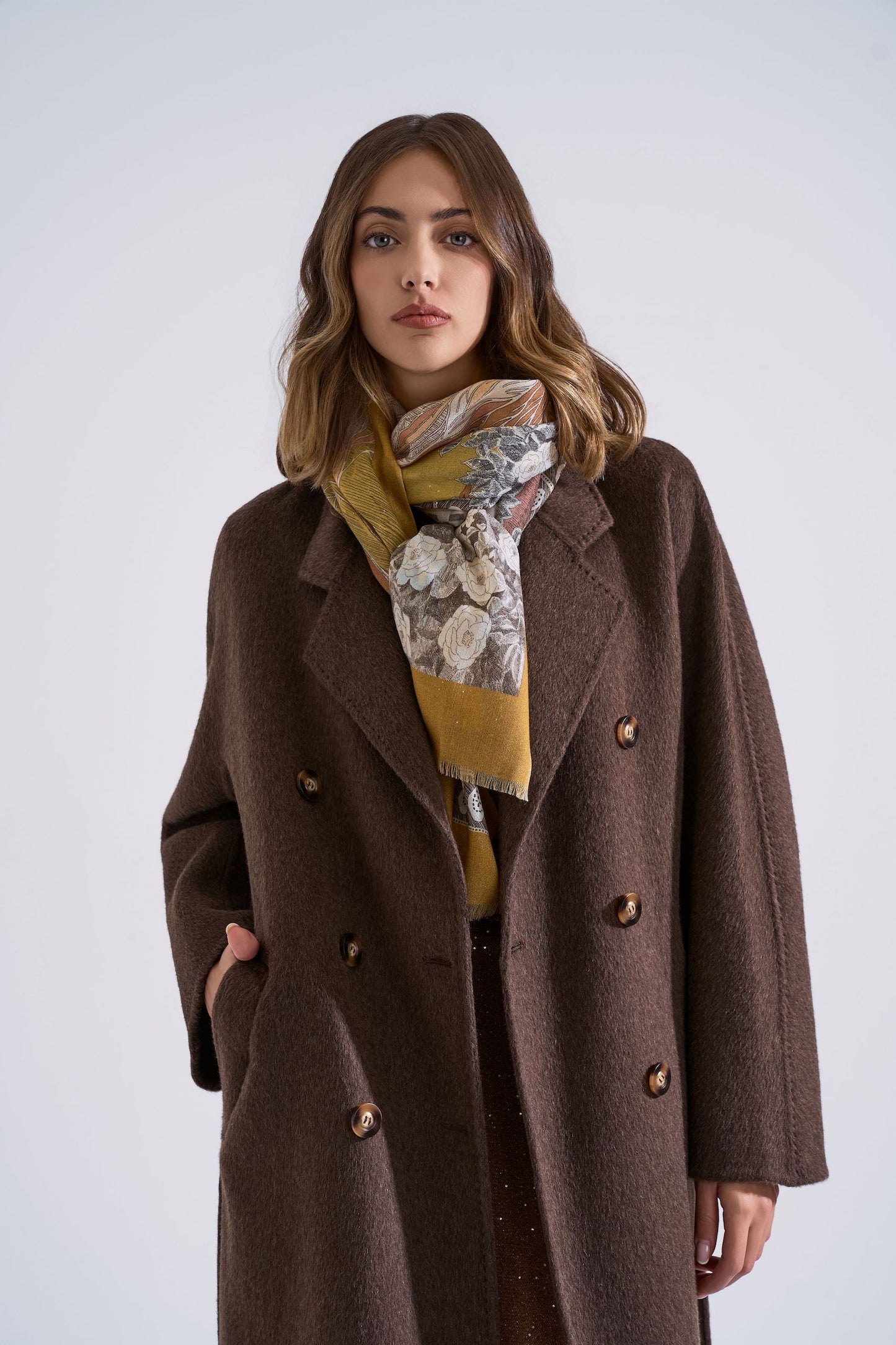 Classic double-breasted wool coat 