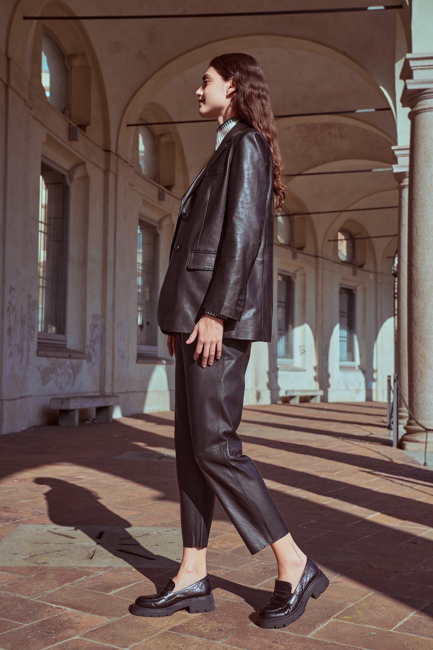 Pantalone in pelle di pecora