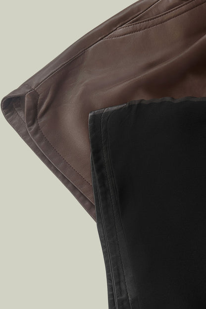 Sheep leather shorts