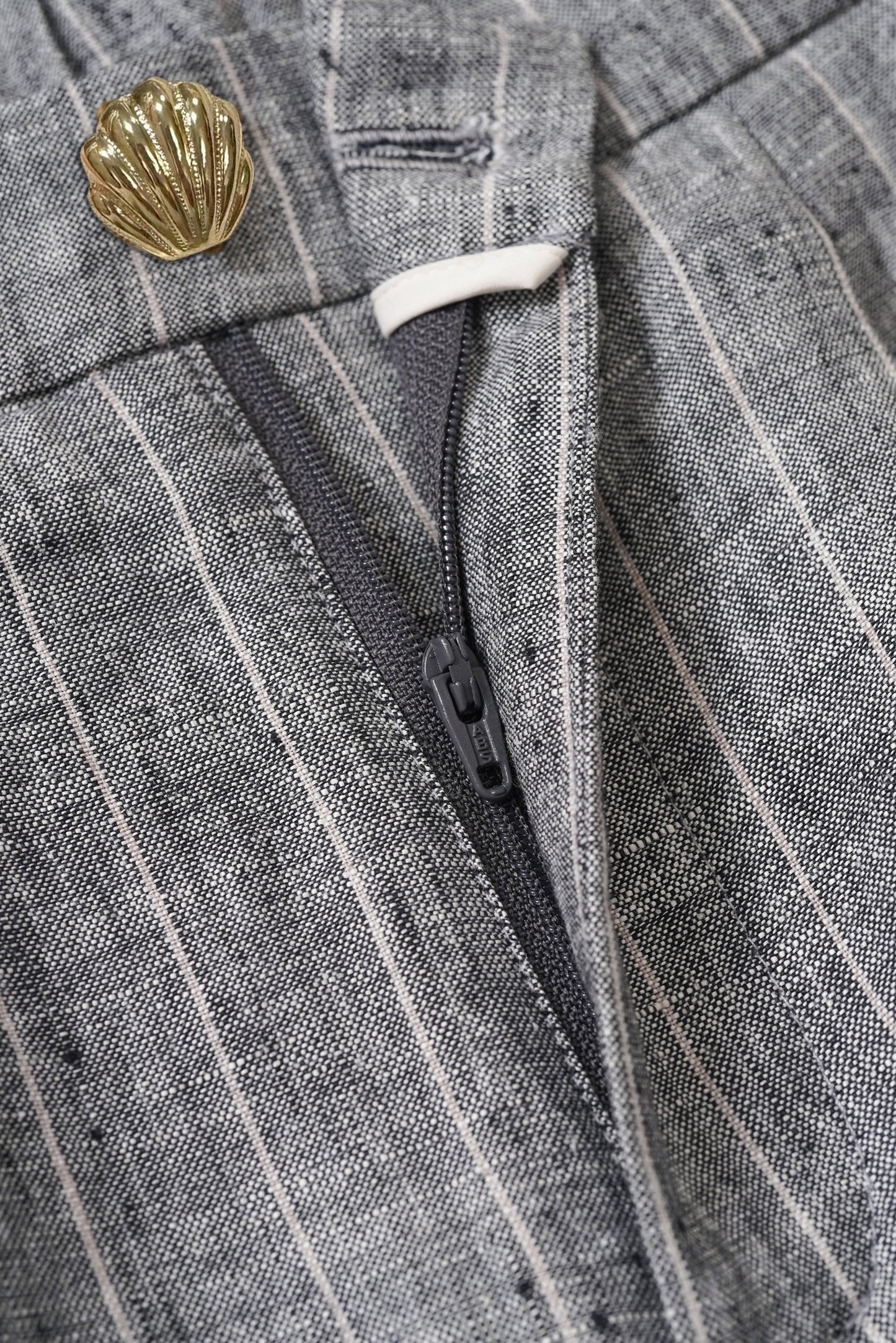 Pantalone in lino rigato
