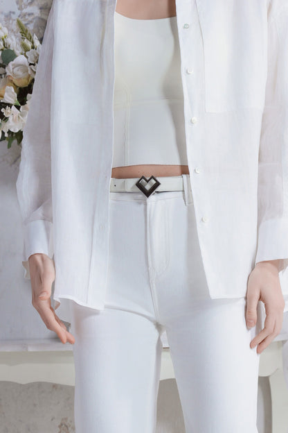Reversible leather belt