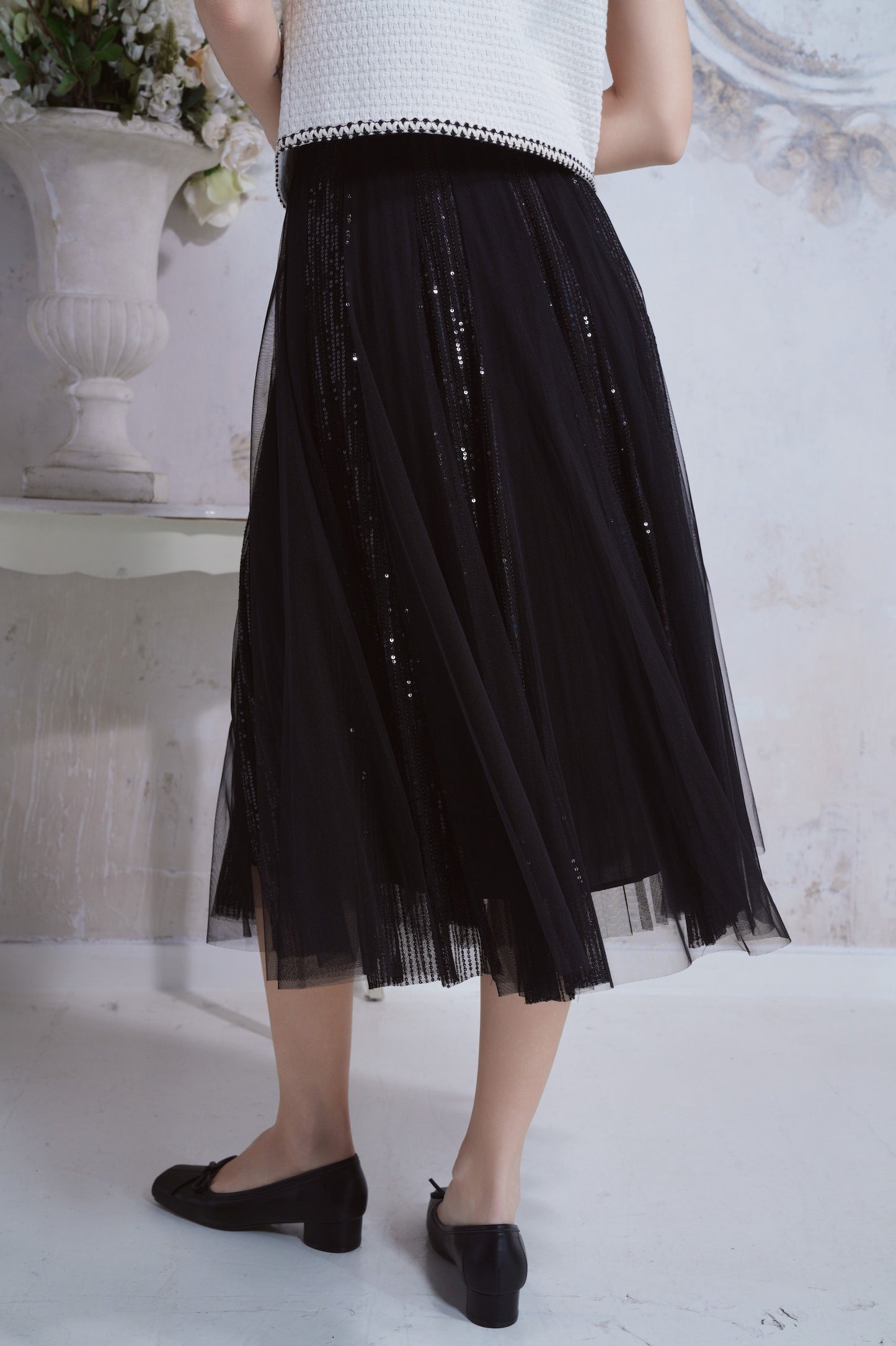 Tulle and sequin skirt