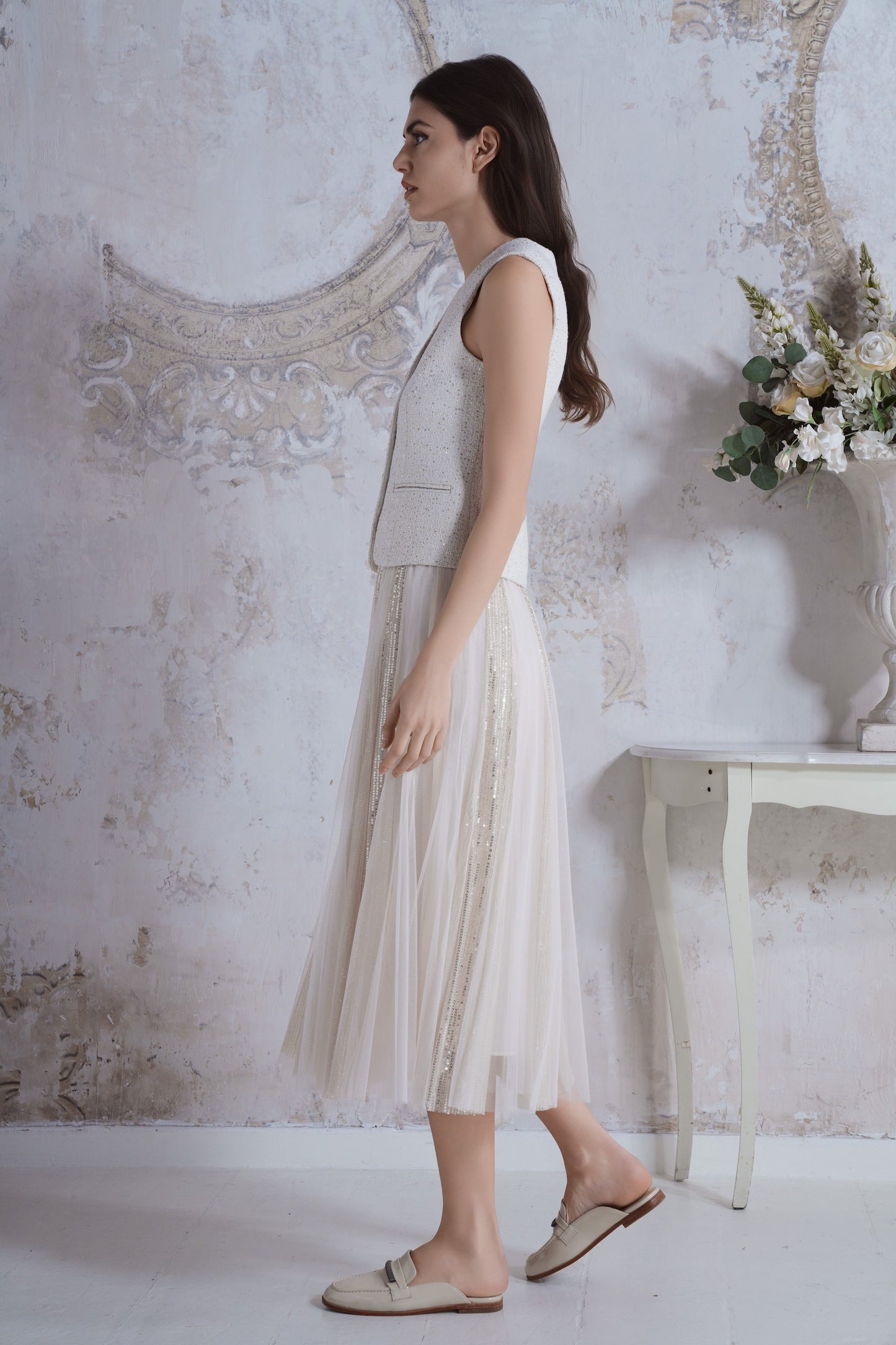 Tulle and sequin skirt
