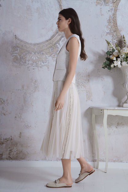 Tulle and sequin skirt