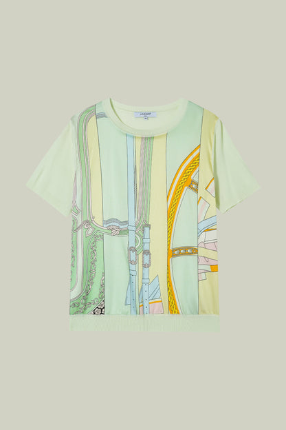 Maglia in seta stampata