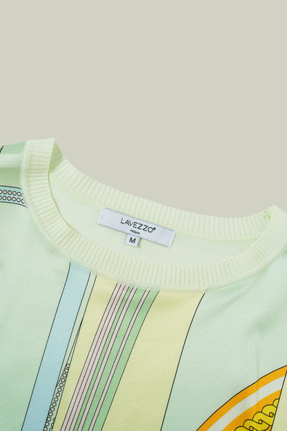Maglia in seta stampata