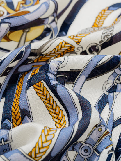 Double-sided harness print scarf  