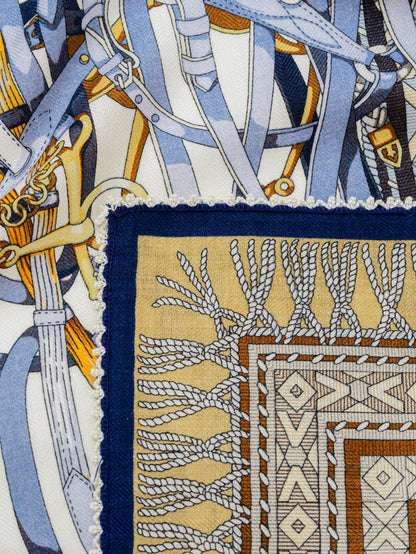 Double-sided harness print scarf  