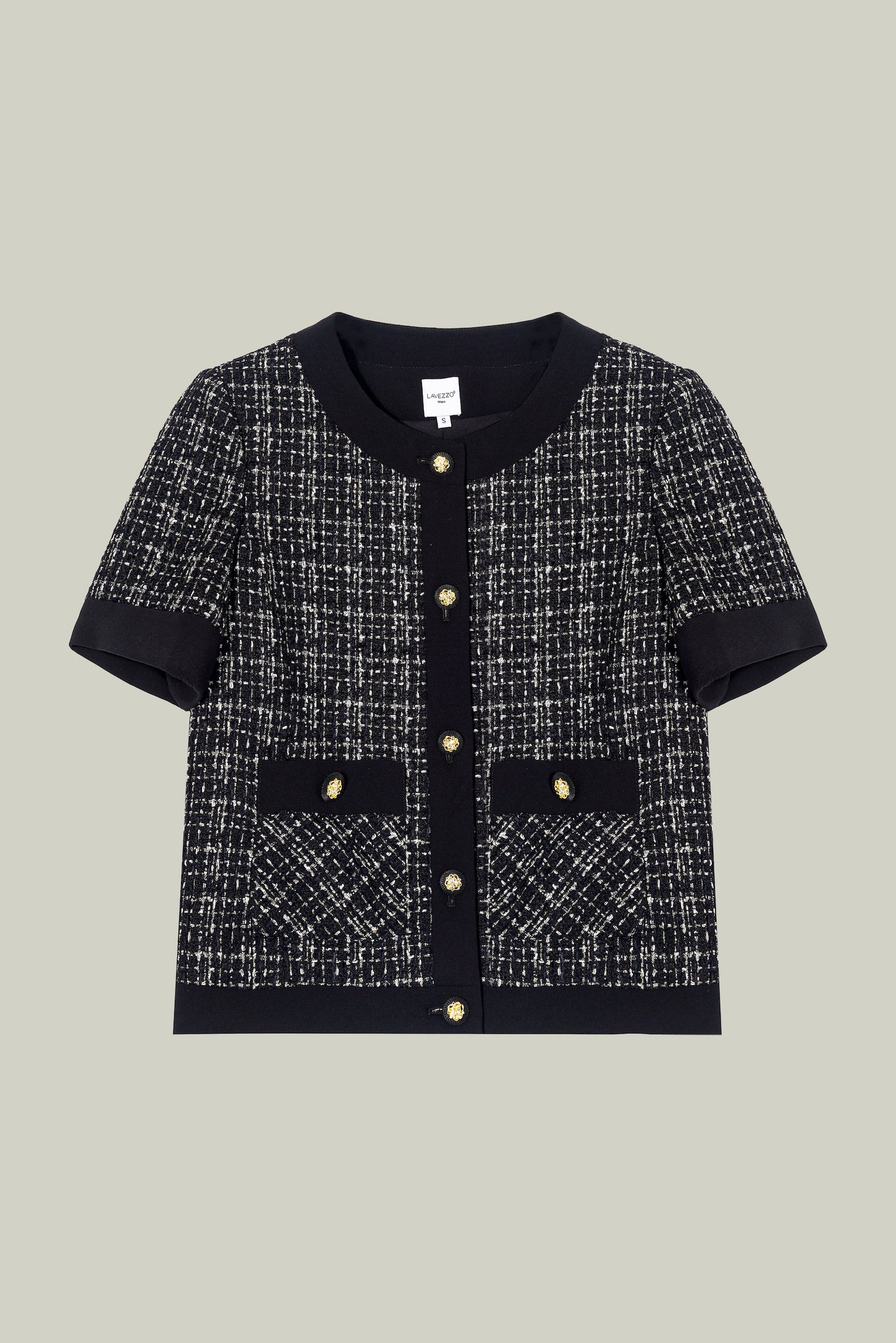 Short sleeve tweed