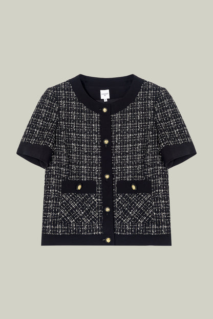 Short sleeve tweed