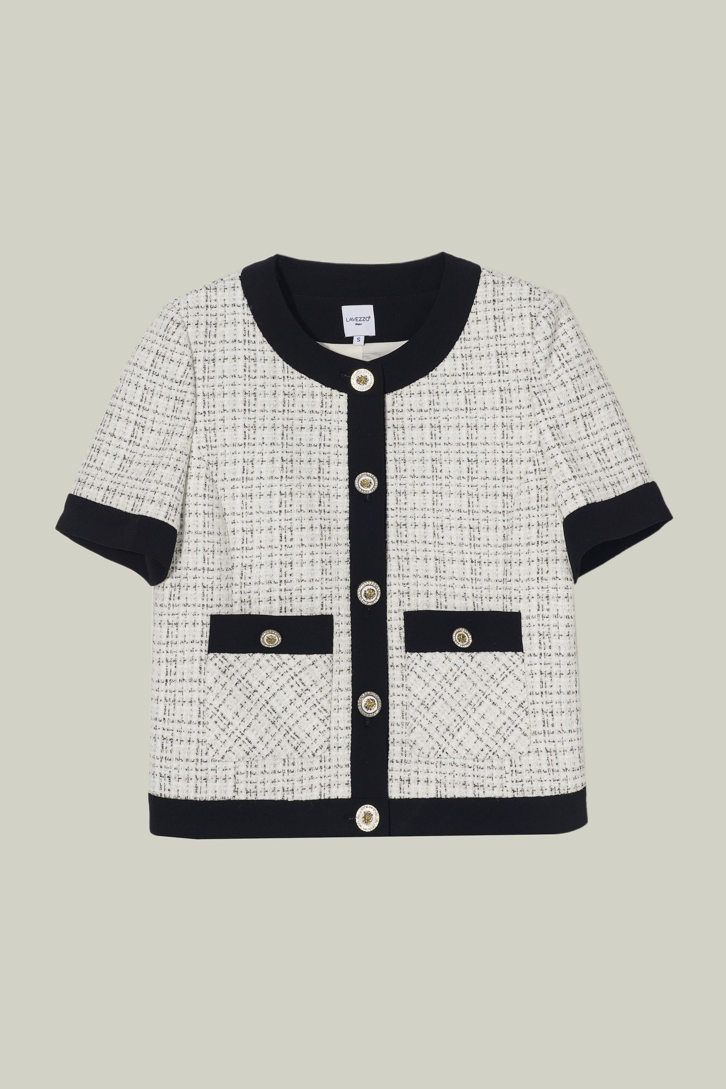 Short sleeve tweed