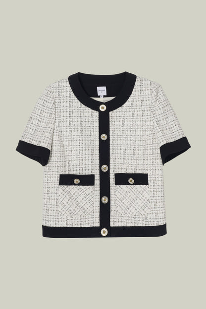 Short sleeve tweed