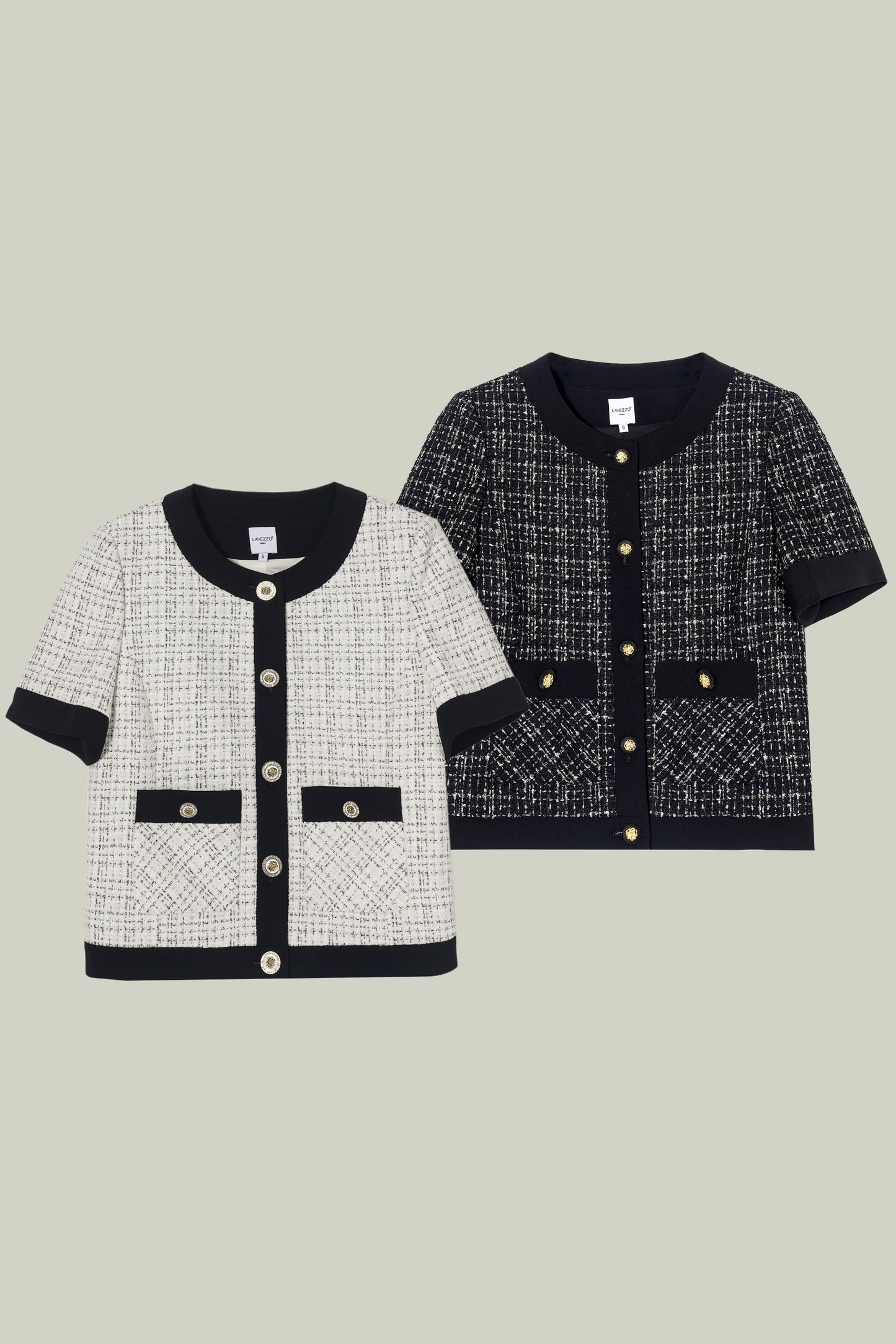 Short sleeve tweed