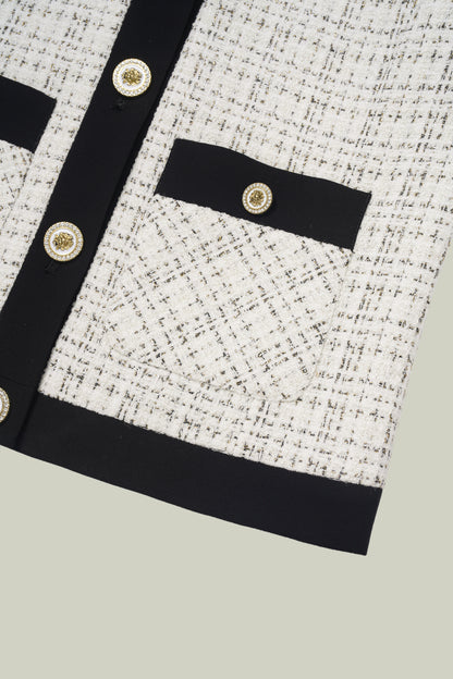 Short sleeve tweed