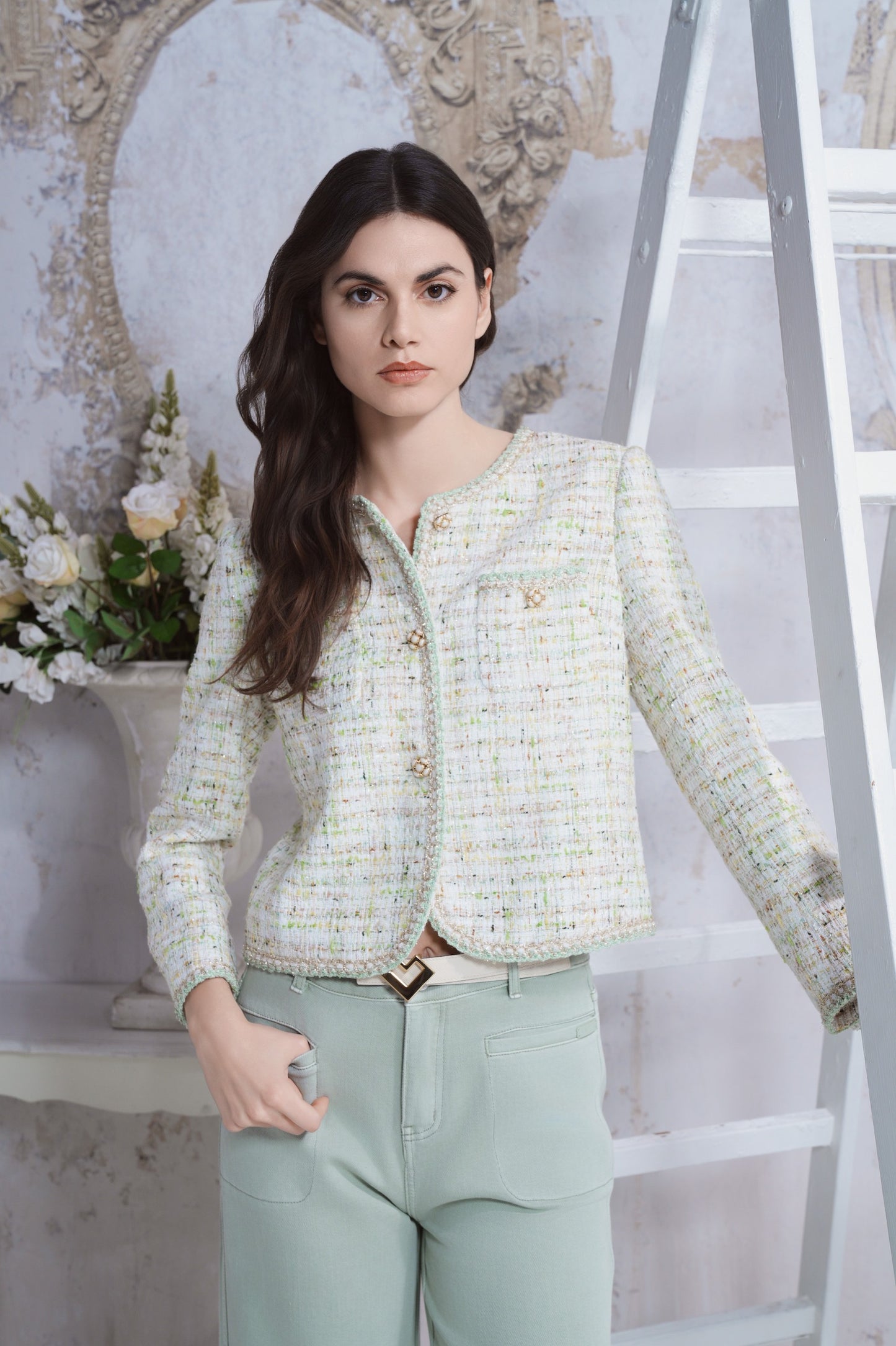 Ttweed green jacket